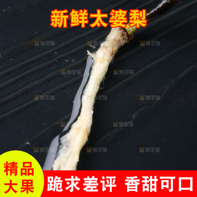 黑底上放着太婆梨果核