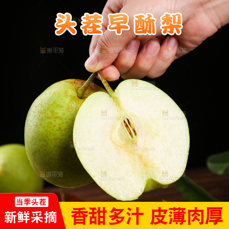 手里拿着陕西早酥梨