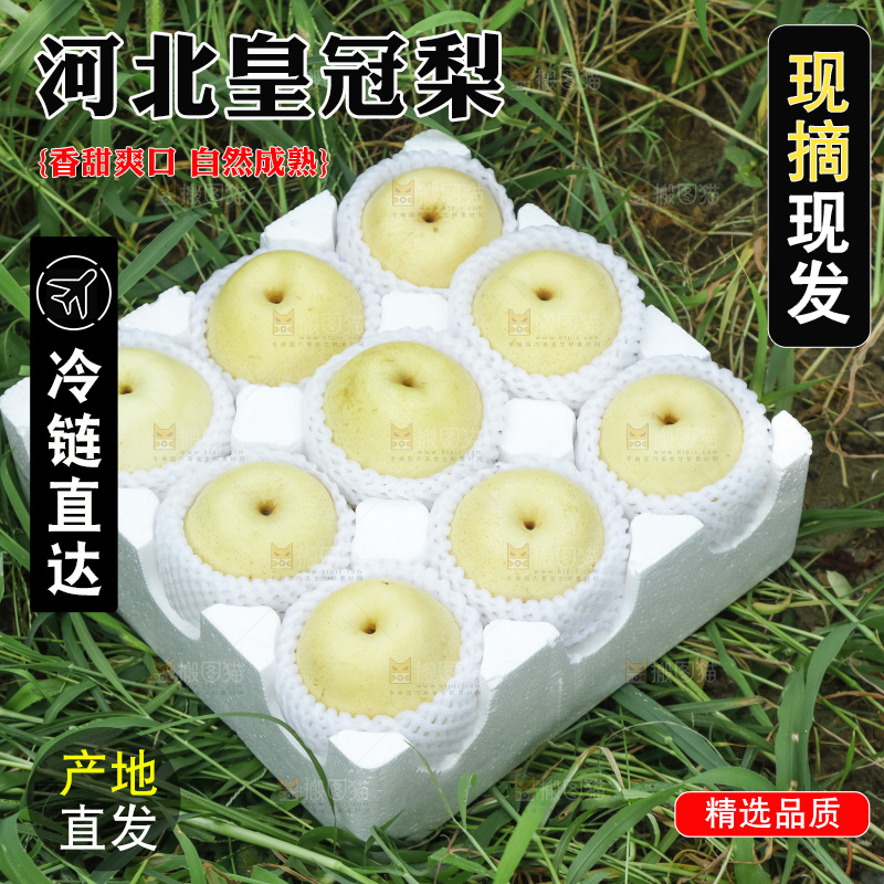 草地上礼品箱里的皇冠梨