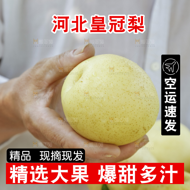 手里拿着新鲜皇冠梨