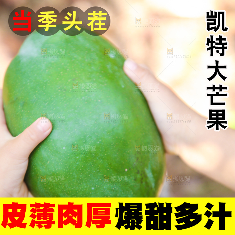 手里拿着凯特芒果
