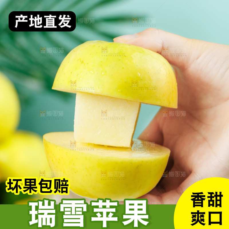 手里拿着瑞雪苹果