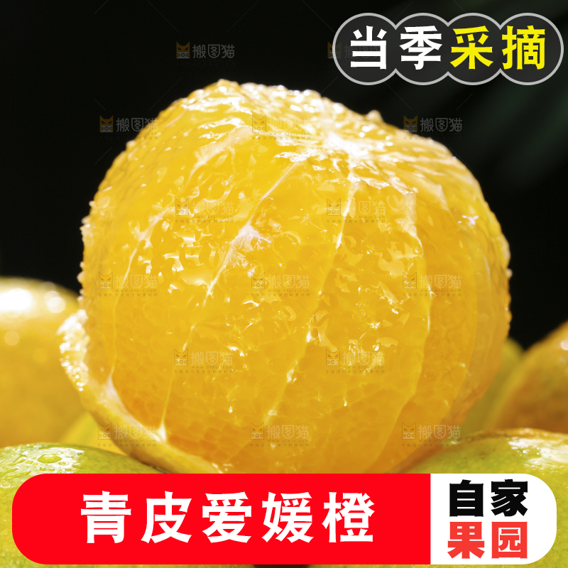 堆放着的爱媛果冻橙