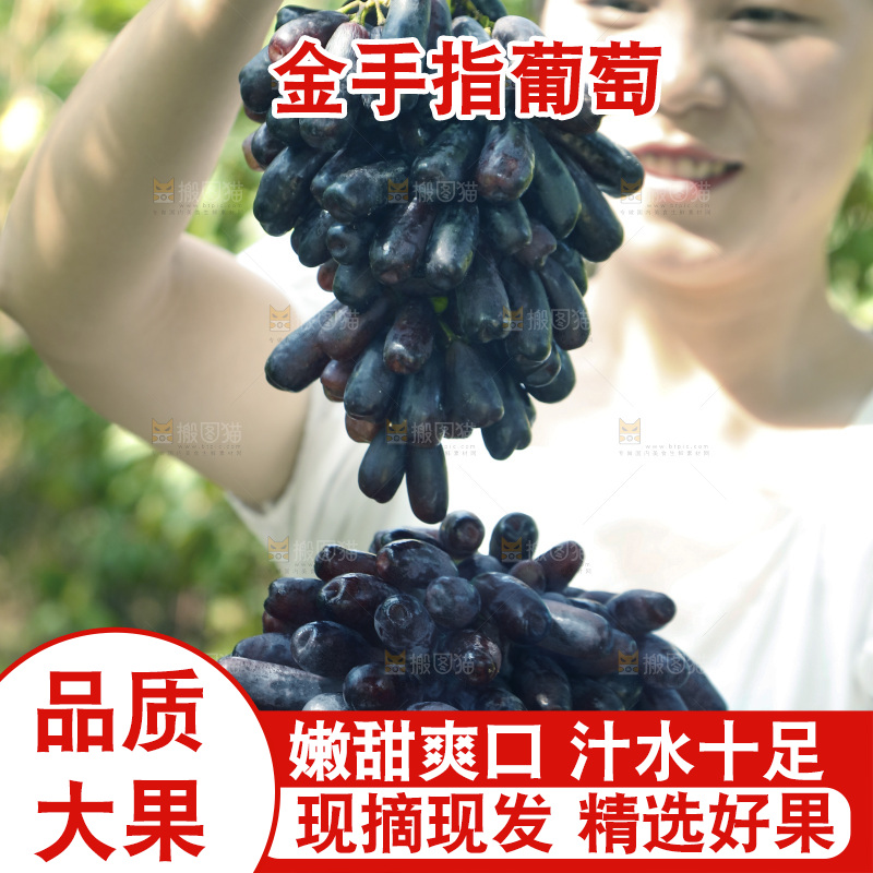 手里拿着蓝宝石葡萄