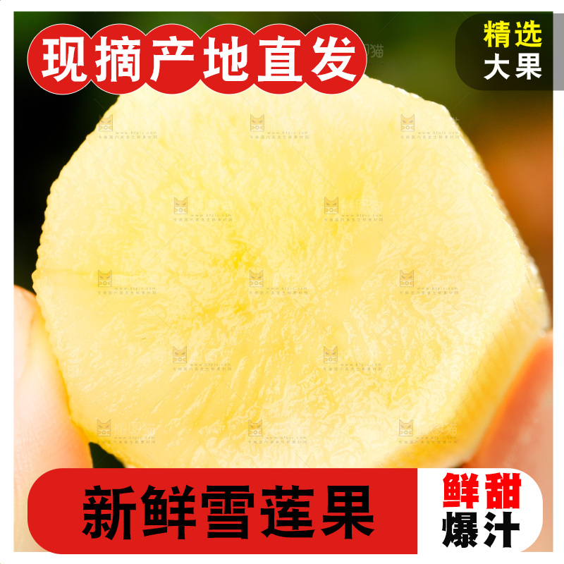 手里拿着黄心雪莲果