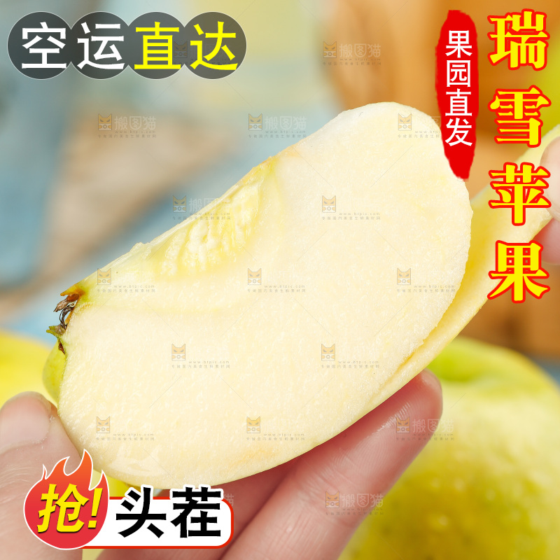 手里拿着瑞雪黄苹果