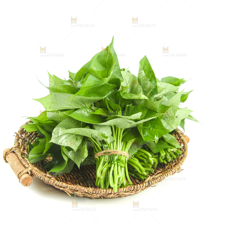篮子里的红薯叶