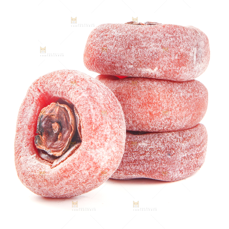 白底上的柿子饼