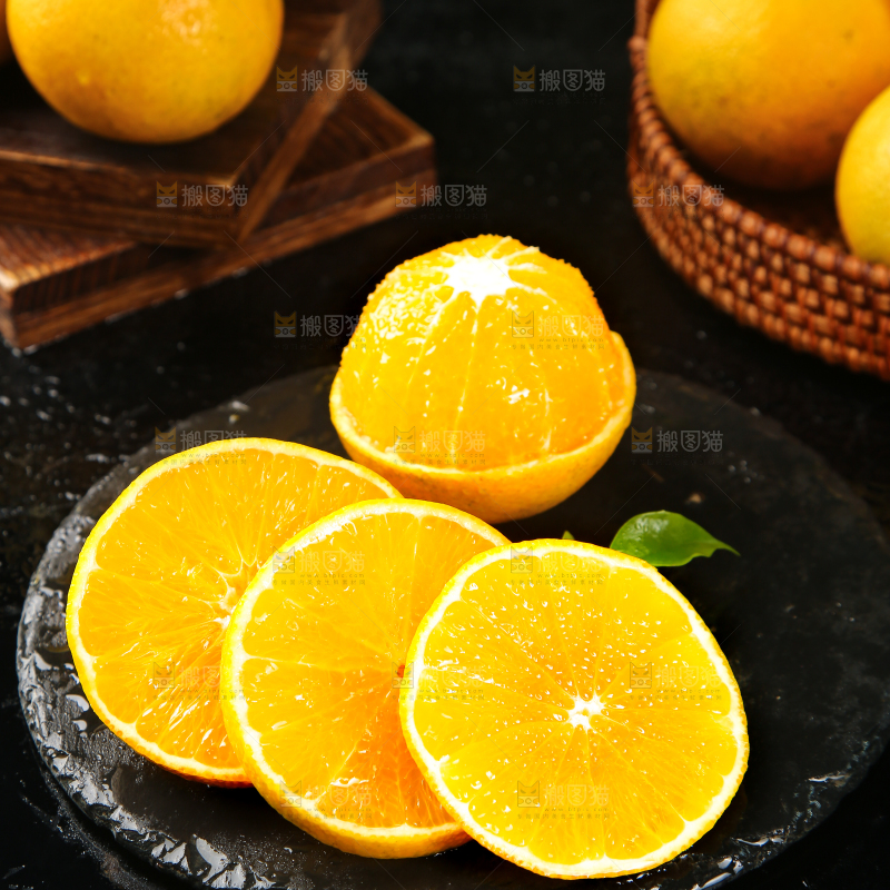 黑底上的爱媛38号果冻橙