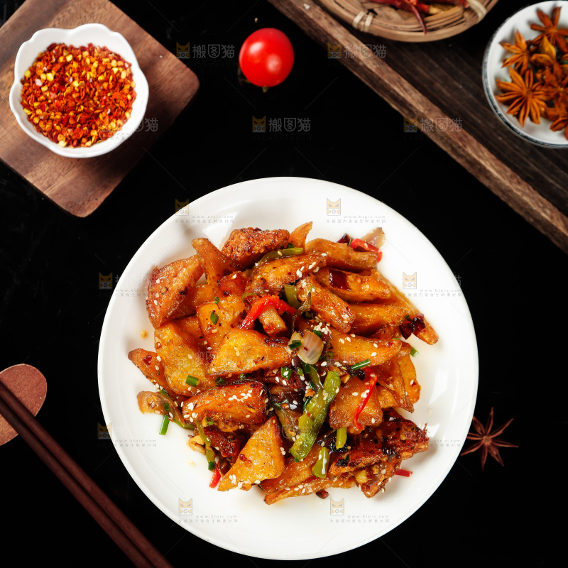 深底上一盘香辣米豆腐