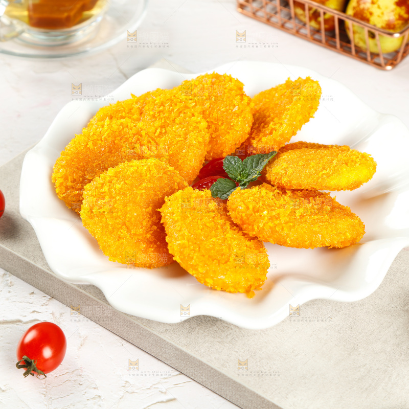 一盘香酥南瓜饼