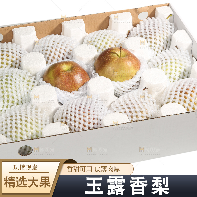 白底上的玉露香梨