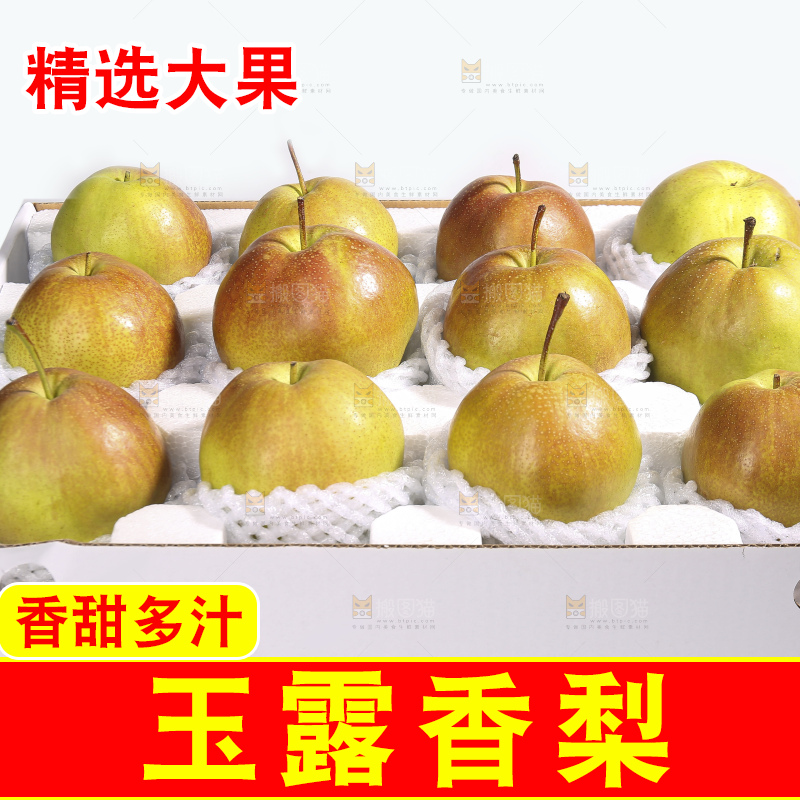 白底上的玉露香梨