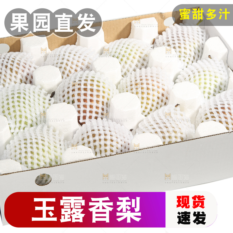 白底上的玉露香梨