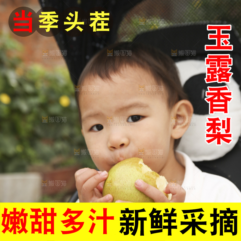 手里拿着玉露香梨