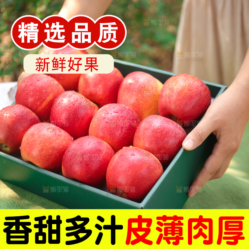 手里拿着高原红苹果