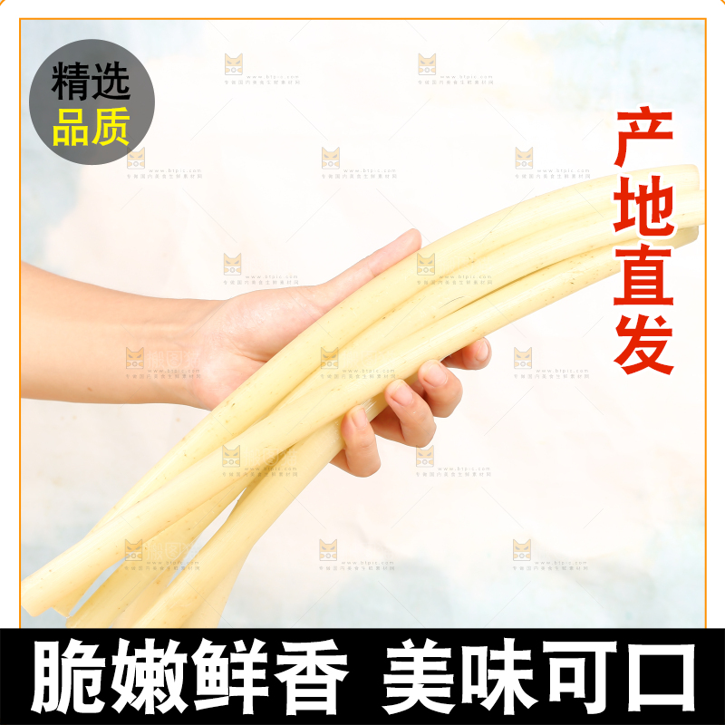 手里拿着藕带