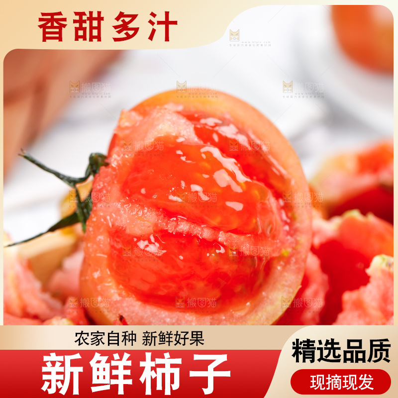 浅底上的铁皮西红柿