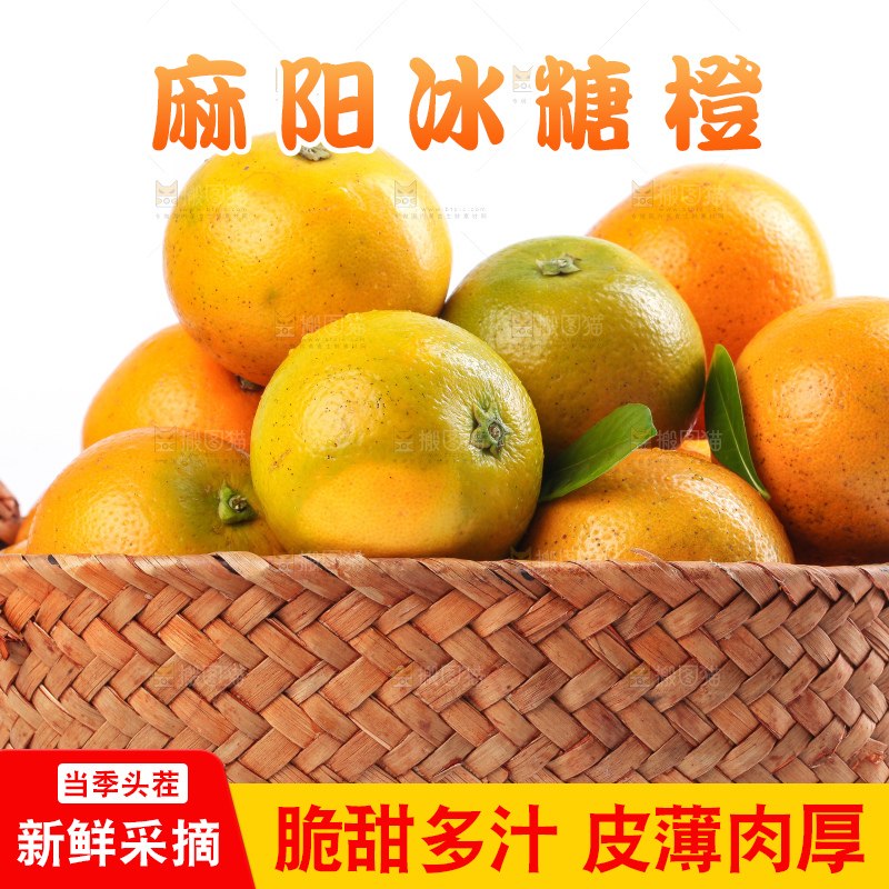 白底上的麻阳冰糖橙