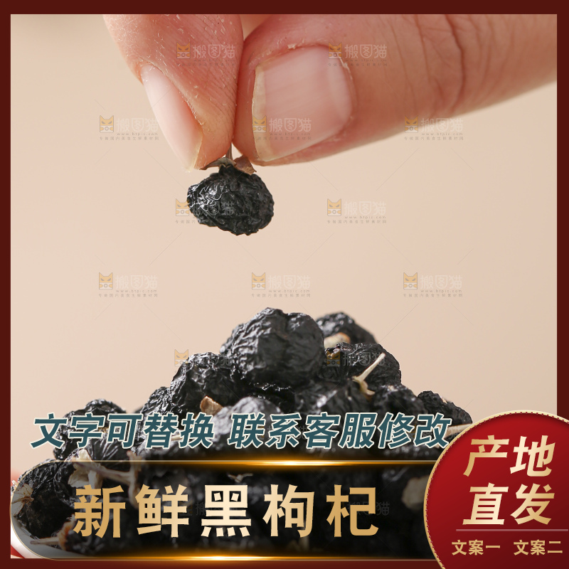 浅底上的黑枸杞