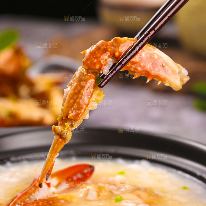 深底上的蟹粥