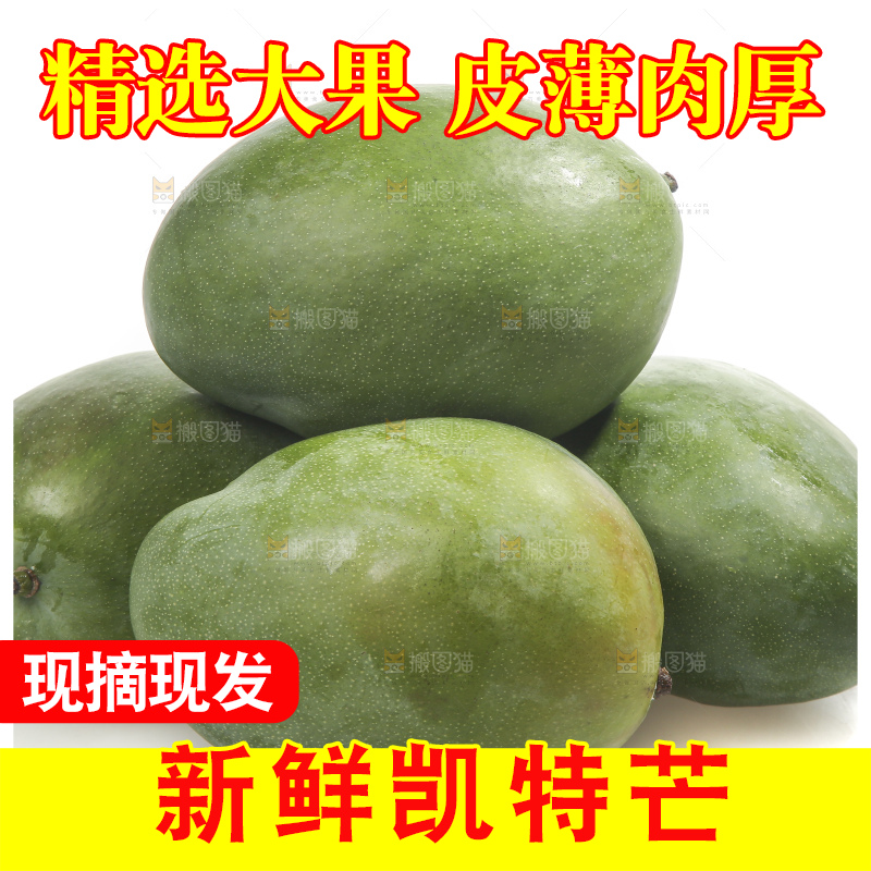 白底上的青皮凯特芒