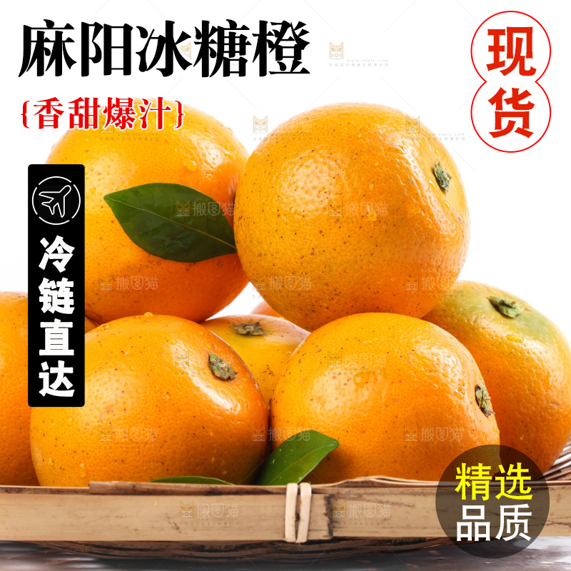 白底上的麻阳冰糖橙