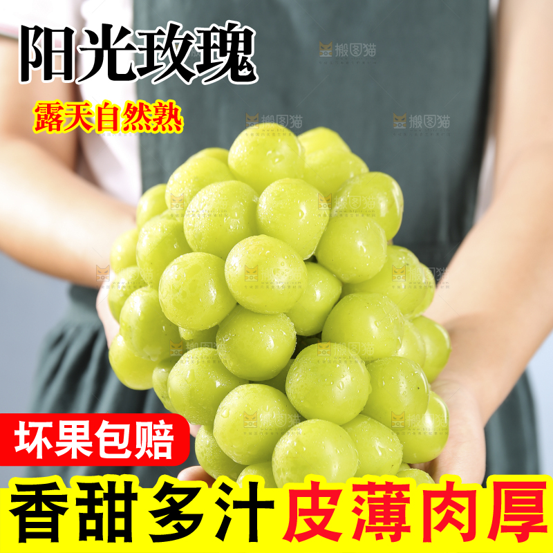 手里拿着阳光玫瑰