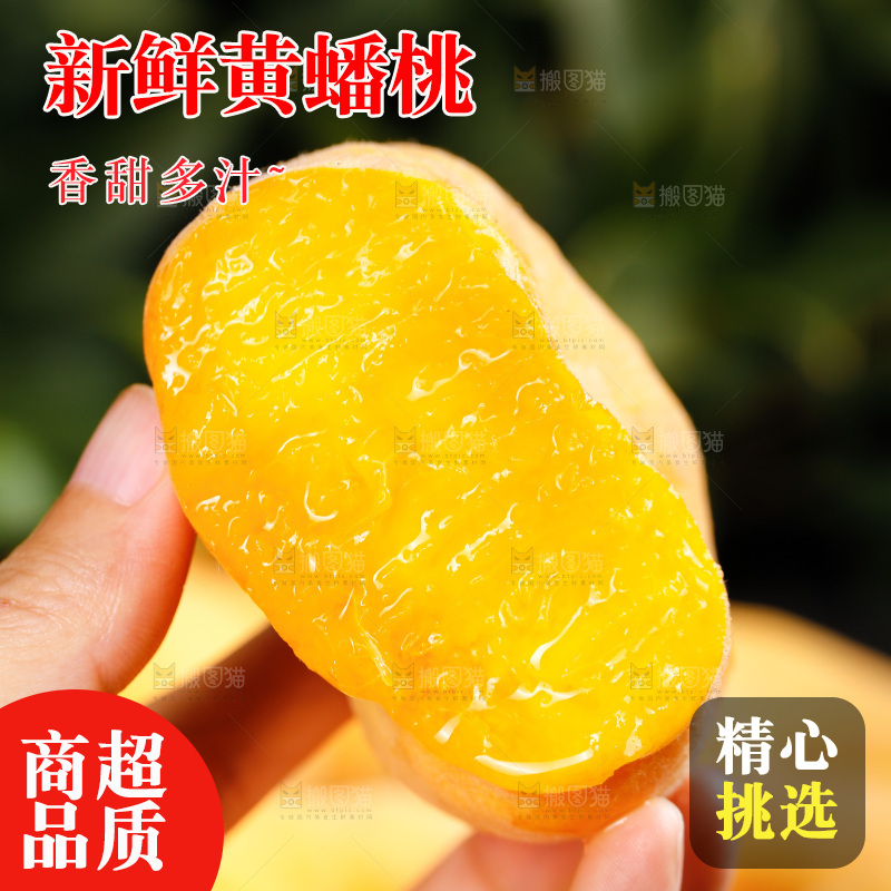 深底上的黄毛蟠桃