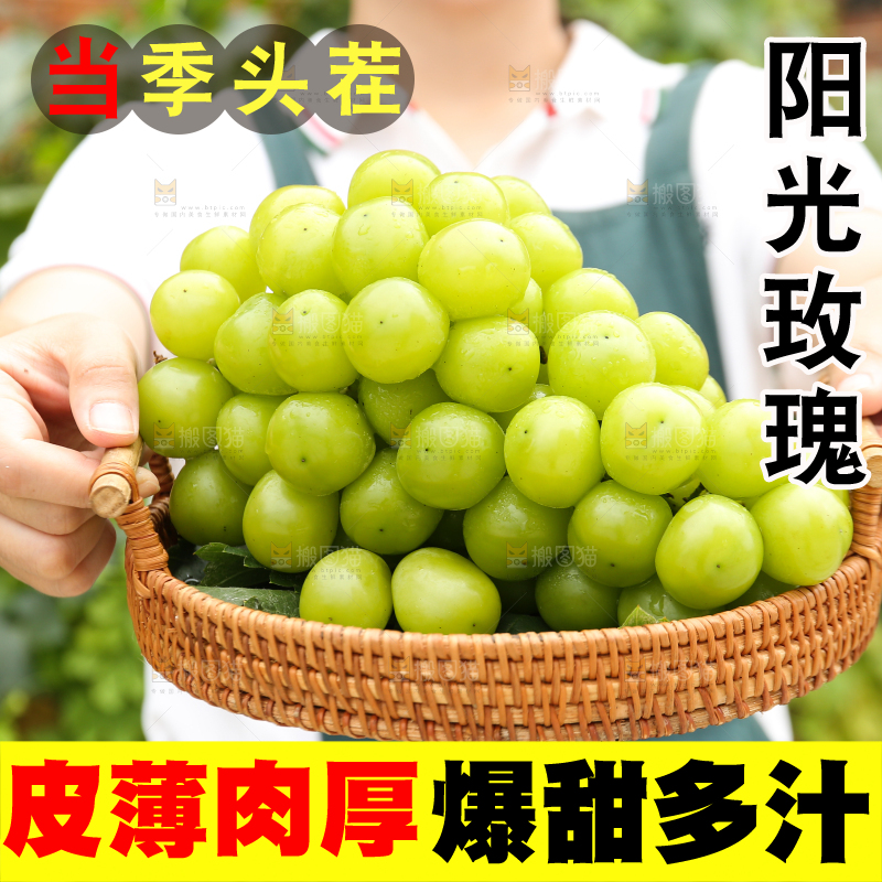 手里拿着阳光玫瑰