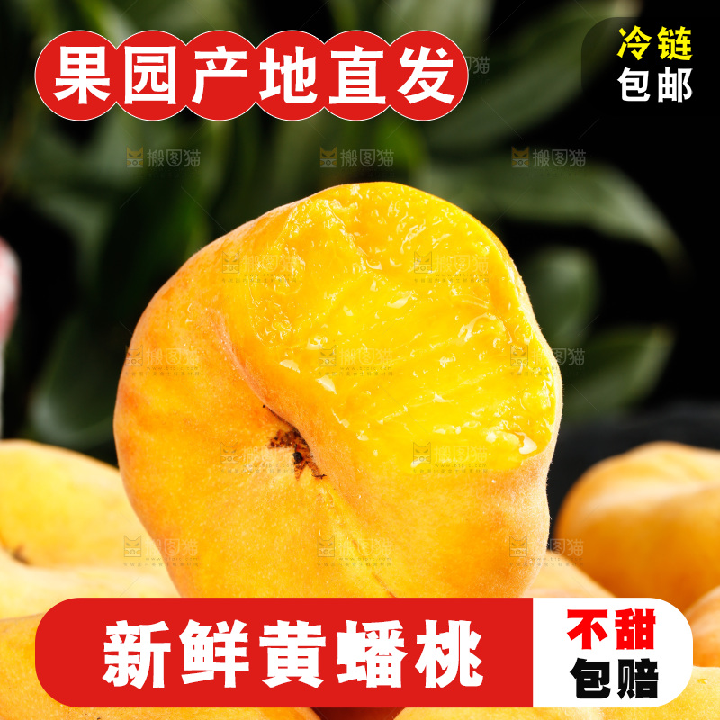 深底上的黄毛蟠桃