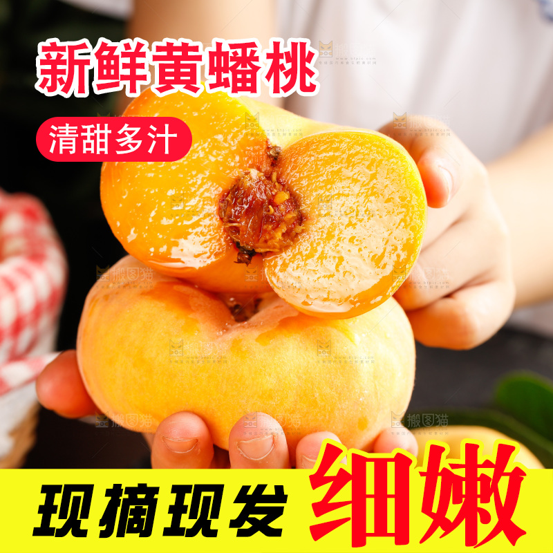 深底上的黄毛蟠桃