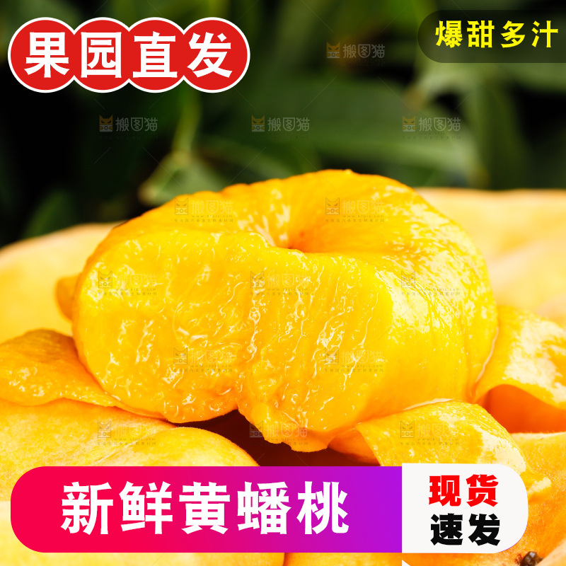 深底上的黄毛蟠桃