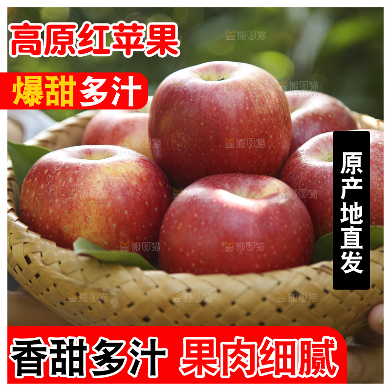 手里拿着高原红苹果