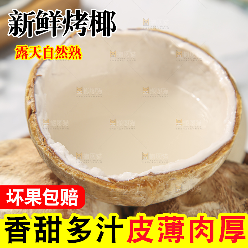 浅底上的泰国进口烤椰
