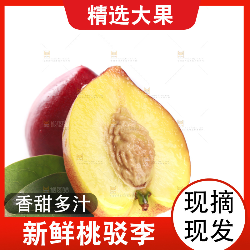 白底上的桃驳李