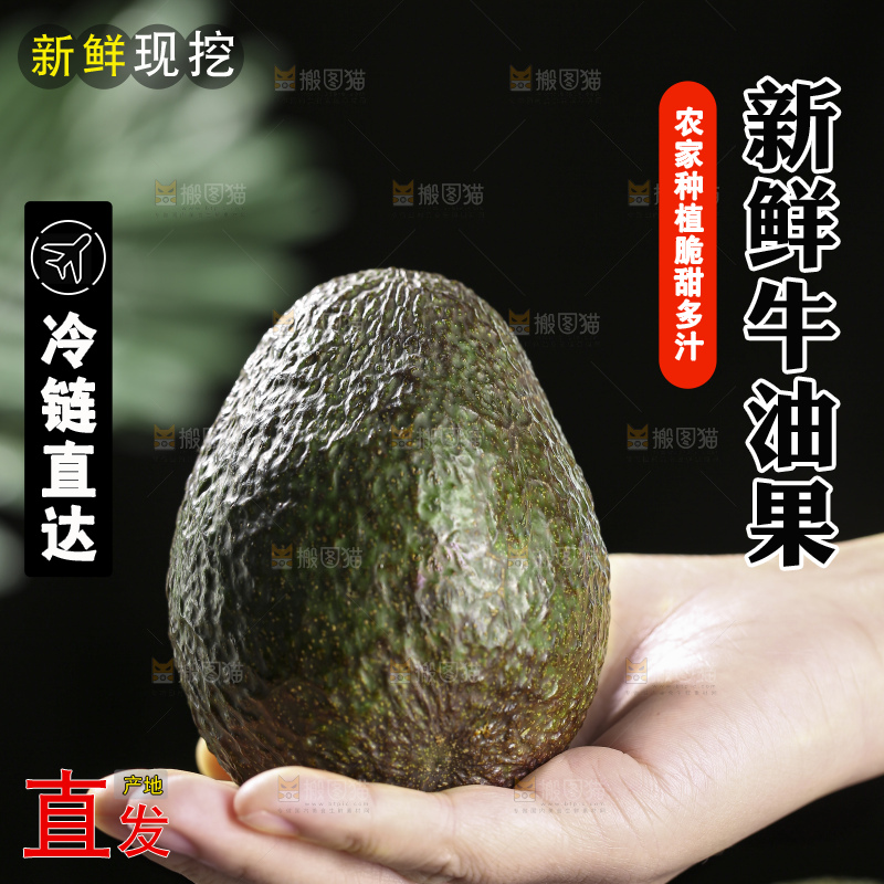 木底上的墨西哥牛油果
