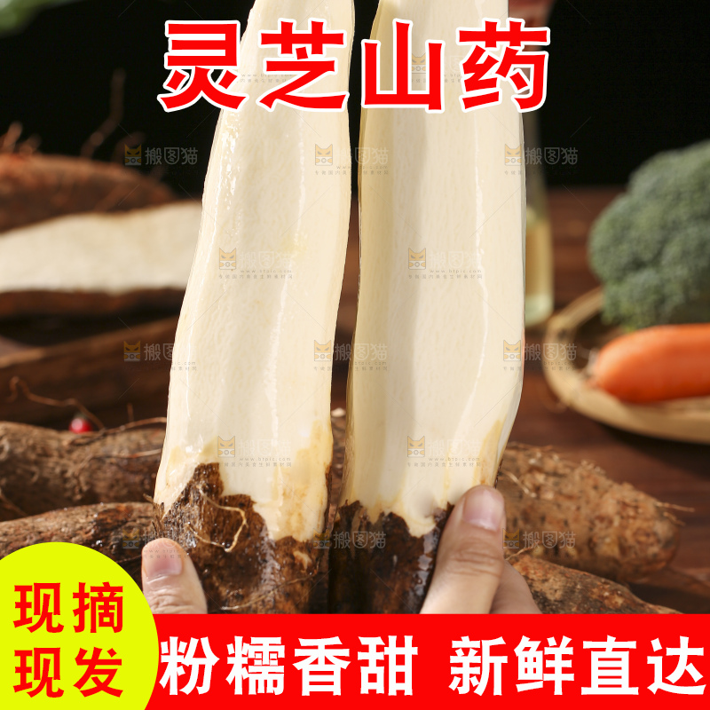 深底上放着灵芝山药