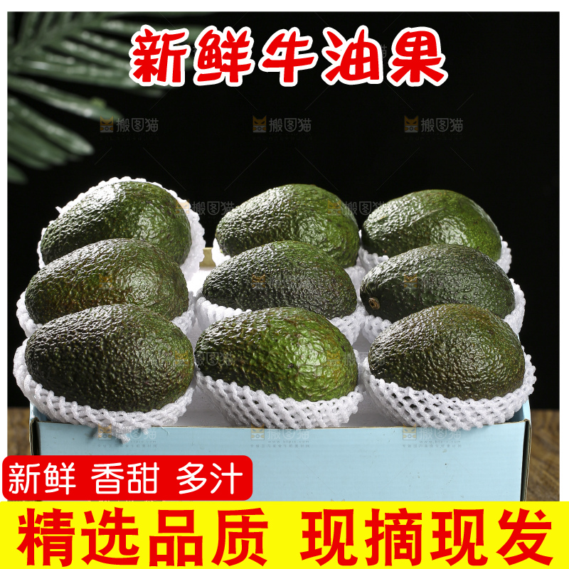 木底上的墨西哥牛油果