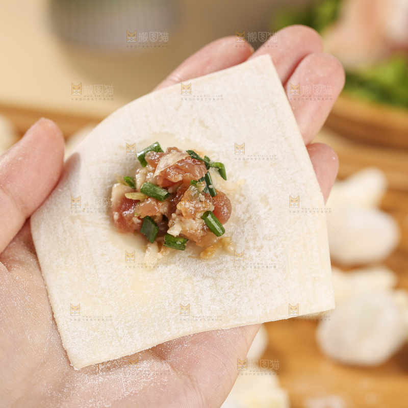 浅底上的小金鱼馄饨