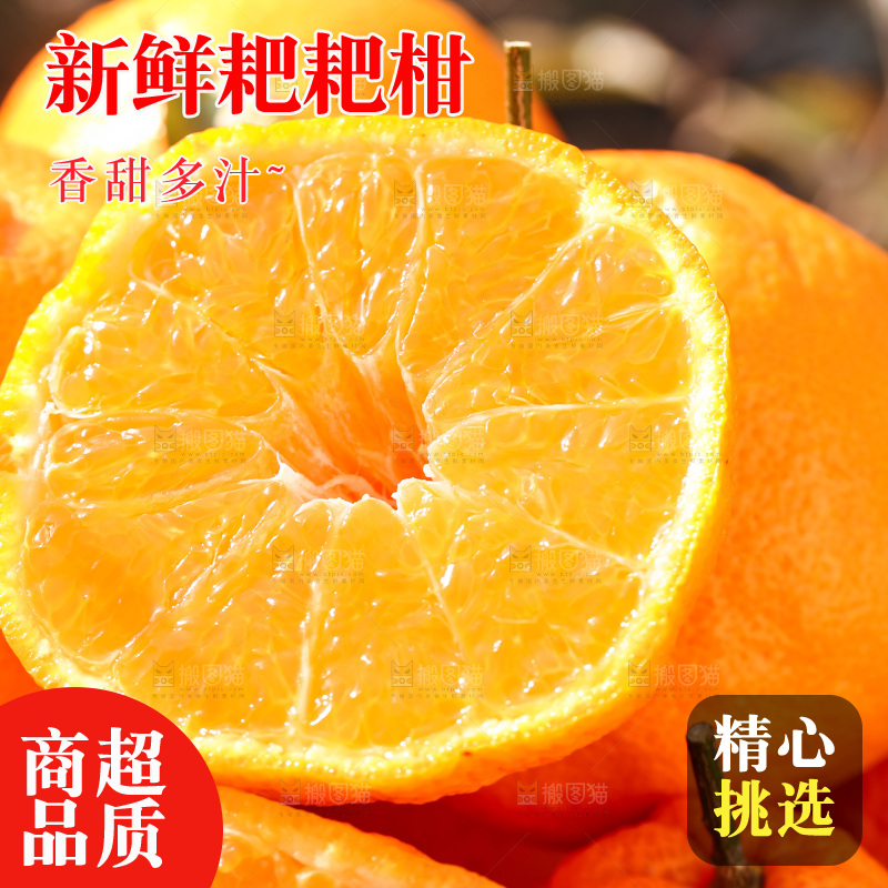 草地上的耙耙柑