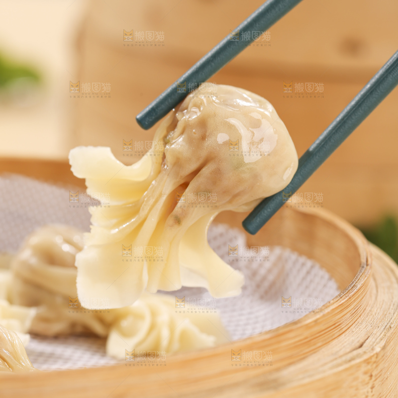 浅底上的小金鱼馄饨