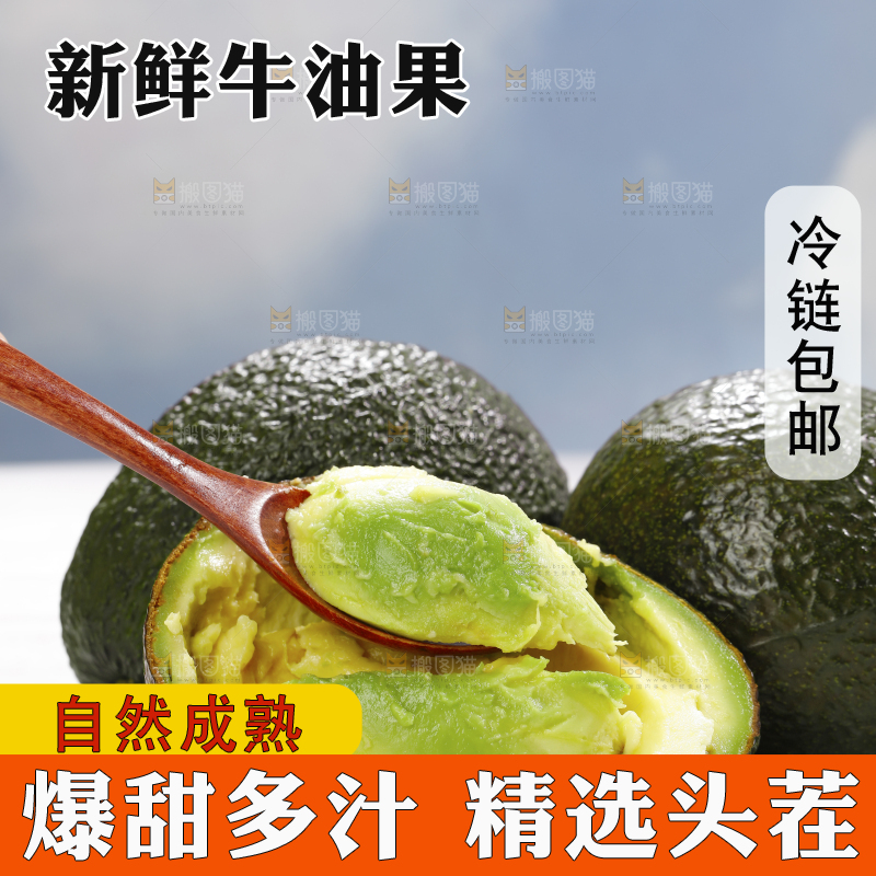 浅底上的巨无霸牛油果