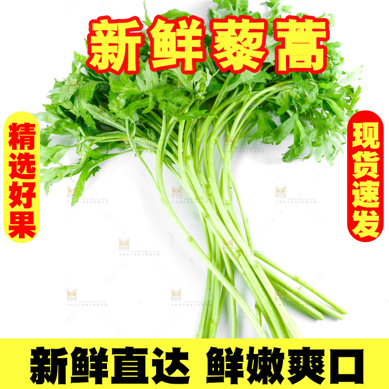白底上放着藜蒿