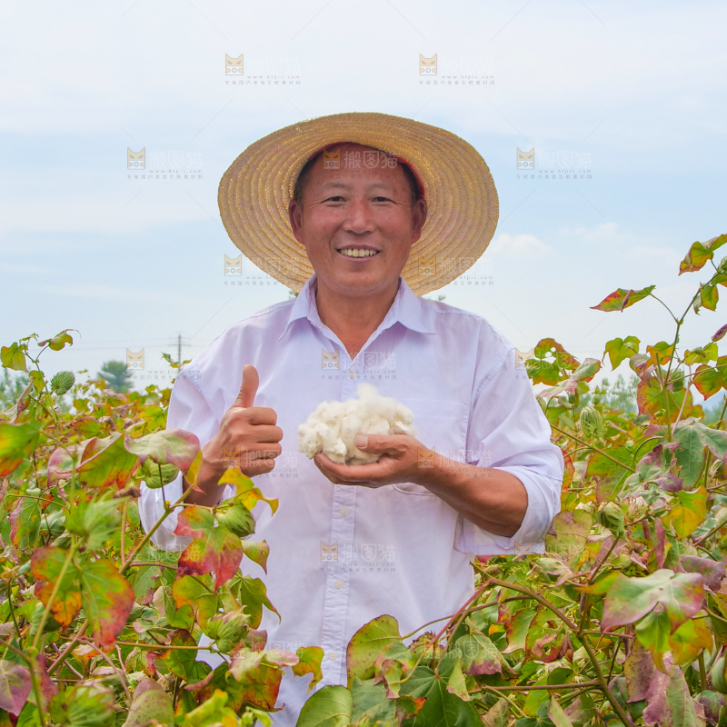 手里拿着棉花