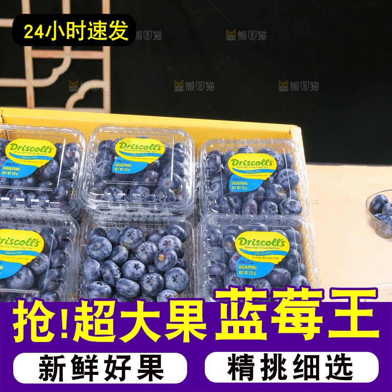 浅底上的新鲜蓝莓