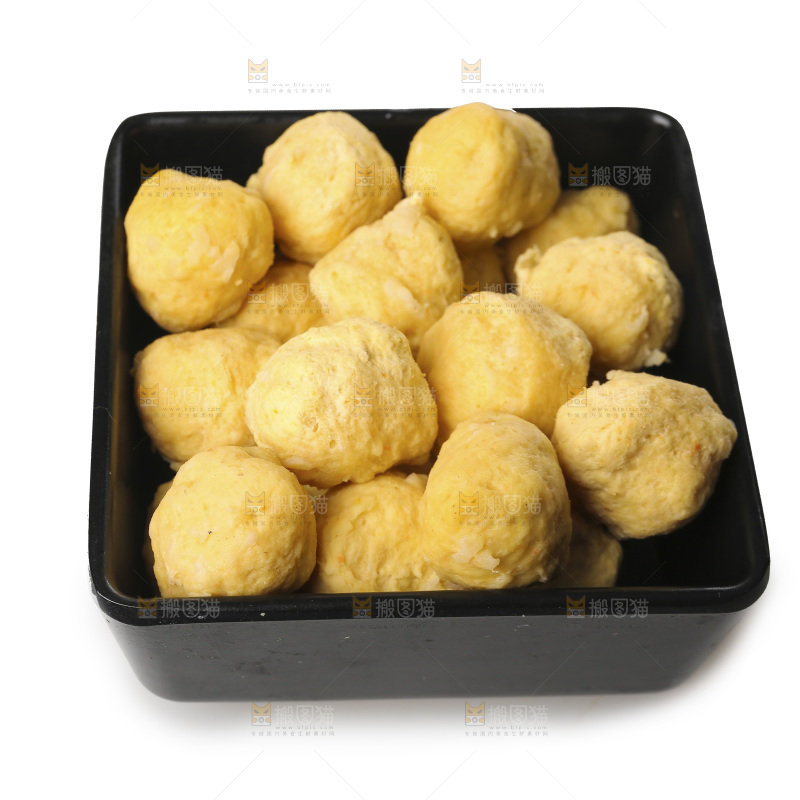 白底上的火锅丸子