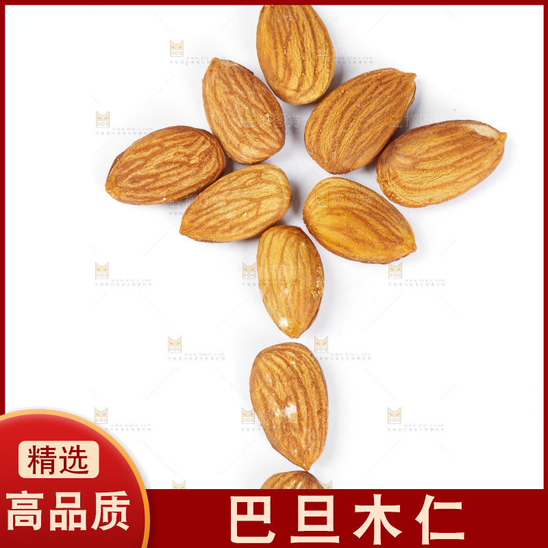 白底上的巴旦木