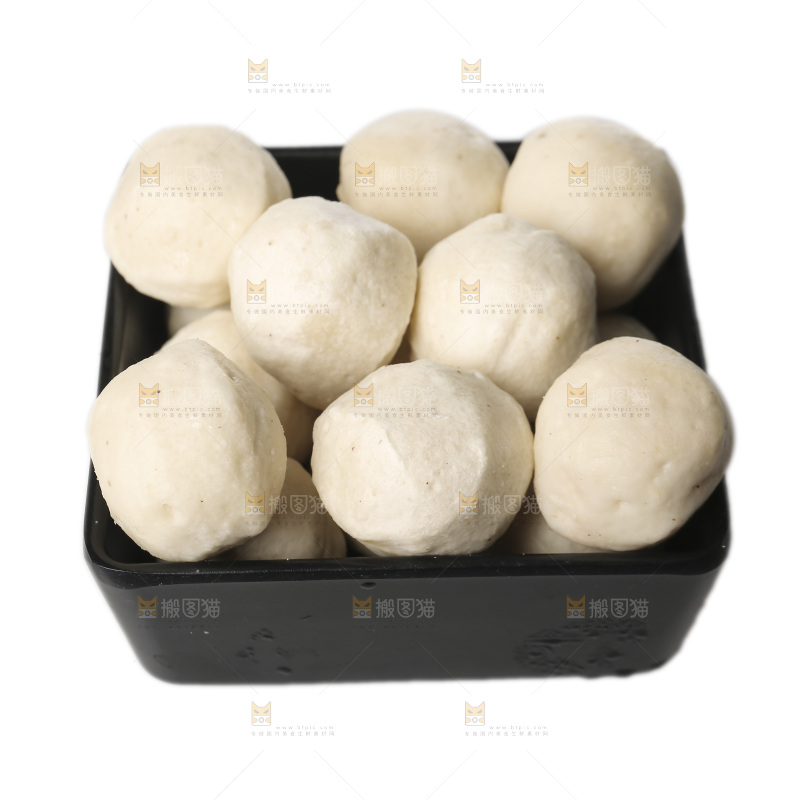 白底上的火锅丸子