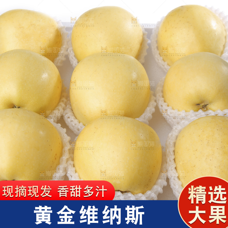白底上的维纳斯苹果
